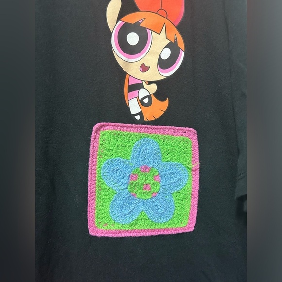 Power Puff Girls Jr. women’s oversized Crochet Knit Graphic Top - Picture 10 of 10